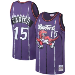 NEW ERA Men’sToronto Raptors Vince Carter Mitchell & Ness 199899 Purple Hardwood Classics SwingmanJersey