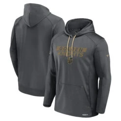 Men’s Vegas Golden Knights Fanatics Authentic Pro Rinkside Pullover Hoodie – Grey