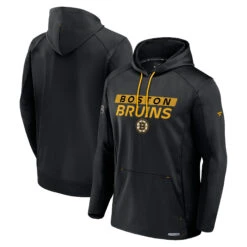 Men’s Boston Bruins Fanatics Authentic Pro Rinkside Pullover Hoodie – Black
