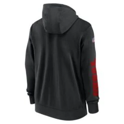 Men’s San Francisco 49ers Nike 2024 NFL Sideline Club Full-Zip Hoodie – Black -SportsCloset Clothing 02F1 00A 73 M3F FF2