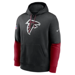 Men’s Atlanta Falcons Nike 2024 NFL Sideline Club Fleece Pullover Hoodie – Black/Red