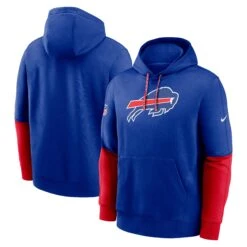 Men’s Buffalo Bills Nike 2024 NFL Sideline Club Fleece Pullover Hoodie – Royal/Red -SportsCloset Clothing 02F2 059K 81 87G FF0