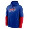 Men’s Buffalo Bills Nike 2024 NFL Sideline Club Fleece Pullover Hoodie – Royal/Red