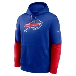 Men’s Buffalo Bills Nike 2024 NFL Sideline Club Fleece Pullover Hoodie – Royal/Red