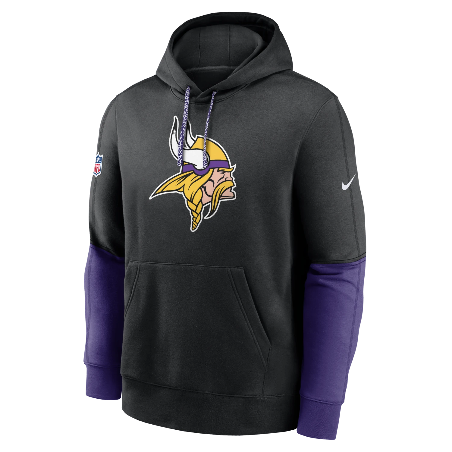 Men’s Minnesota Vikings Nike 2024 NFL Sideline Club Fleece Pullover Hoodie – Black/Purple 1 Men’s Minnesota Vikings Nike 2024 NFL Sideline Club Fleece Pullover Hoodie – Black/Purple