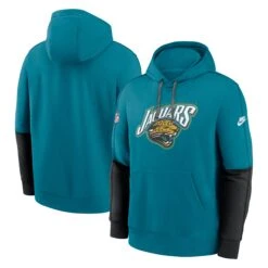 Men’s Jacksonville Jaguars Nike 2024 NFL Sideline Club Fleece Pullover Hoodie – Teal/Black -SportsCloset Clothing 02F2 099K Q9N CXM FF0