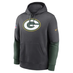 Men’s Green Bay Packers Nike 2024 NFL Sideline Club Fleece Pullover Hoodie – Anthracite