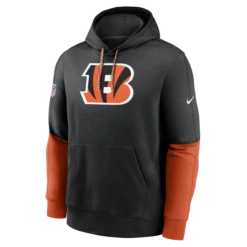 Men’s Cincinnati Bengals Nike 2024 NFL Sideline Club Fleece Pullover Hoodie – Black/Orange