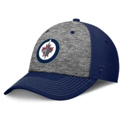 Winnipeg Jets Fanatics Top Shelf Flex Hat – Heather Grey/Navy