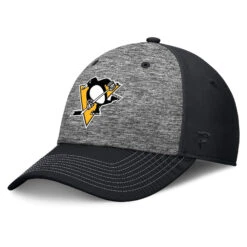 Pittsburgh Penguins Fanatics Top Shelf Flex Hat – Heather Grey/Black