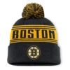 Boston Bruins Fanatics Enforcer Cuffed Knit Hat With Pom – Black