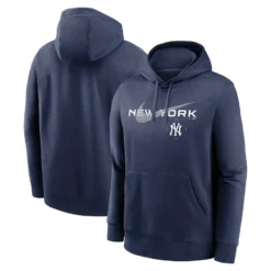 Men’sNew York Yankees Nike Swoosh Neighborhood Pullover Hoodie – Navy