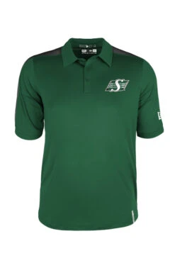 Men’sSaskatchewan Roughriders New Era 2024 Official Sideline Stride Polo – Green