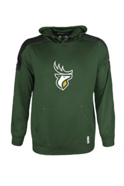 Men’sEdmonton Elks New Era 2024 Official Sideline Shuffle Pullover Hoodie – Green