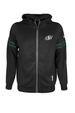 Men’sSaskatchewan Roughriders New Era 2024 Official Sideline Anchor Full-Zip Hoodie – Black