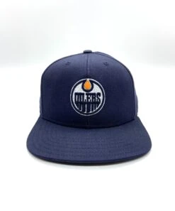 Outerstuff YouthEdmonton Oilers Basic Logo Snapback Adjustable Hat – Navy