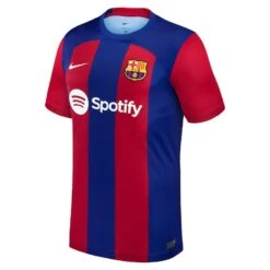 Men’s FC Barcelona 2023/24 Nike Stadium Home Replica Jersey – Red/Blue