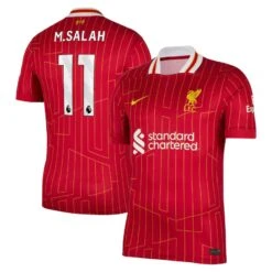 '47 BRAND Men’s Mohamed Salah Liverpool 2024/25 Nike Home Replica Player Jersey – Red