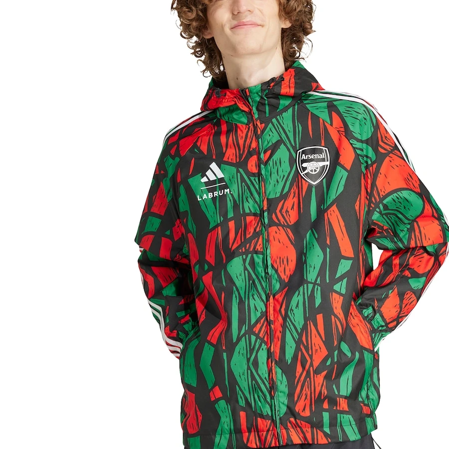 Men’s Arsenal Adidas X Labrum London 2024/25 Seasonal Full-Zip Hoodie Windbreaker 2 Men’s Arsenal Adidas X Labrum London 2024/25 Seasonal Full-Zip Hoodie Windbreaker - Image 2