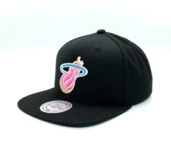 Miami Heat Mitchell & Ness Bubbalicious Snapback Hat – Black