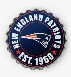 New England Patriots Bottle Cap Wall Sign