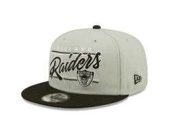 Oakland Raiders New Era Team Script 9FIFTY Snapback Hat – Grey/Black