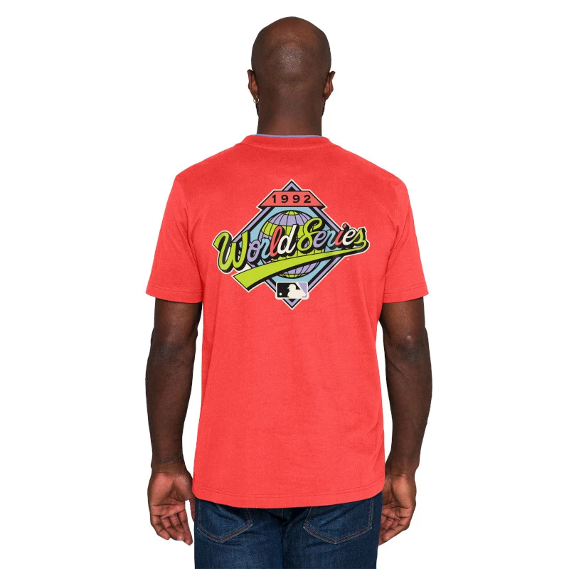 Men’sToronto Blue Jays New Era 1993 World Series Multi Color Pack T-Shirt – Lava Red 6 Men’sToronto Blue Jays New Era 1993 World Series Multi Color Pack T-Shirt – Lava Red - Image 6