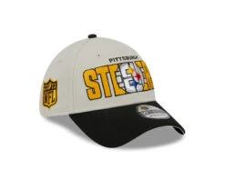 Pittsburgh Steelers New Era 2023 NFL Draft Official 39THIRTY Flex Hat – Cream/Black