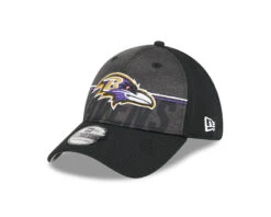 Baltimore Ravens New Era 2023 Official NFL Training Camp 39THIRTY Flex Hat – Black