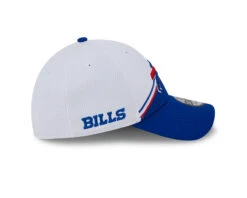 Buffalo Bills New Era 2023 Sideline 39THIRTY Flex Hat – White/Royal -SportsCloset Clothing 60406615 39THIRTY M3930NFLSL23 BUFBIL OTC RSIDE