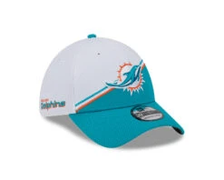 Miami Dolphins New Era 2023 Sideline 39THIRTY Flex Hat – White/Aqua