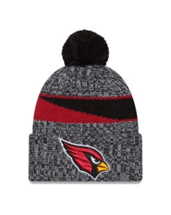Arizona Cardinals New Era 2023 Sideline Official Sport Cuffed Pom Knit Hat – Black