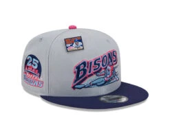 MiLB Buffalo Bisons New Erax Big League Chew 9FIFTY Snapback Hat – Grey/Navy