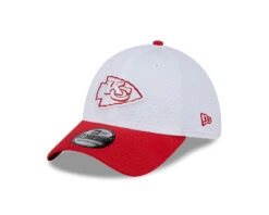 Kansas City Chiefs New Era 2024 Official NFL Training Camp 39THIRTY Flex Hat – White/Red