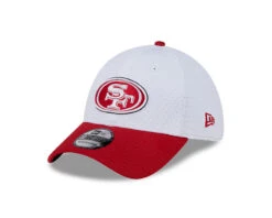 San Francisco 49ers New Era 2024 Official NFL Training Camp 39THIRTY Flex Hat – White/Red