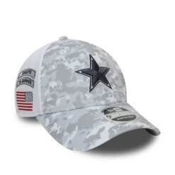 Dallas Cowboys New Era 2024 Salute To Service 9FORTY Stretch-Snap Adjustable Hat – Camo