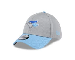 Toronto Blue Jays New Era 2025 Batting Practice Colorway 39THIRTY Flex Hat – Grey/Sky