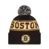 Boston Bruins New Era Retro Cuffed Knit Hat With Pom – Black