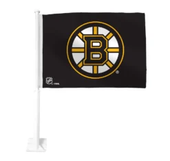 Boston Bruins Double Sided Black Car Flag