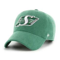 '47 BRAND Saskatchewan Roughriders ’47 Brand Thick Cord Clean Up Adjustable Hat – Green