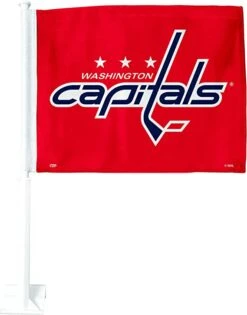 Washington Capitals Double Sided Red Car Flag