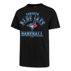 '47 BRAND Men’sToronto Blue Jays ’47 Brand Overshadow T-Shirt – Black