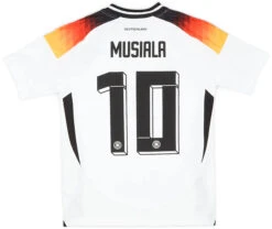 Men’s Jamal Musiala Germany National Team Adidas 24/25 Home Replica Jersey – White