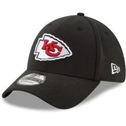 Kansas City Chiefs New Era Team Classic 39THIRTY Flex Hat – Black