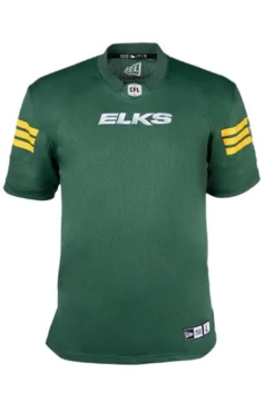 Men’sEdmonton Elks New Era Replica Home Jersey – Green