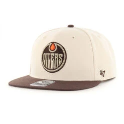 '47 BRAND Edmonton Oilers ’47 Brand Pop Shadow Natural Captain Snapback Adjustable Hat