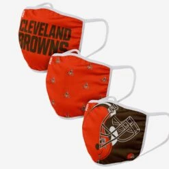 AdultCleveland Browns 3 Pack Face Cover