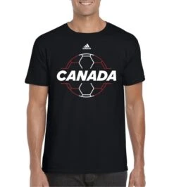 Men’s Canada Soccer Soccer Ball Adidas Speed Lab Black T-Shirt