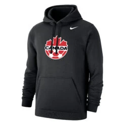 Men’s Canada Soccer Nike Club Fleece Pullover Hoodie – Black