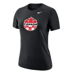 Women’s Canada Soccer Nike Core Primary Logo T-Shirt – Black